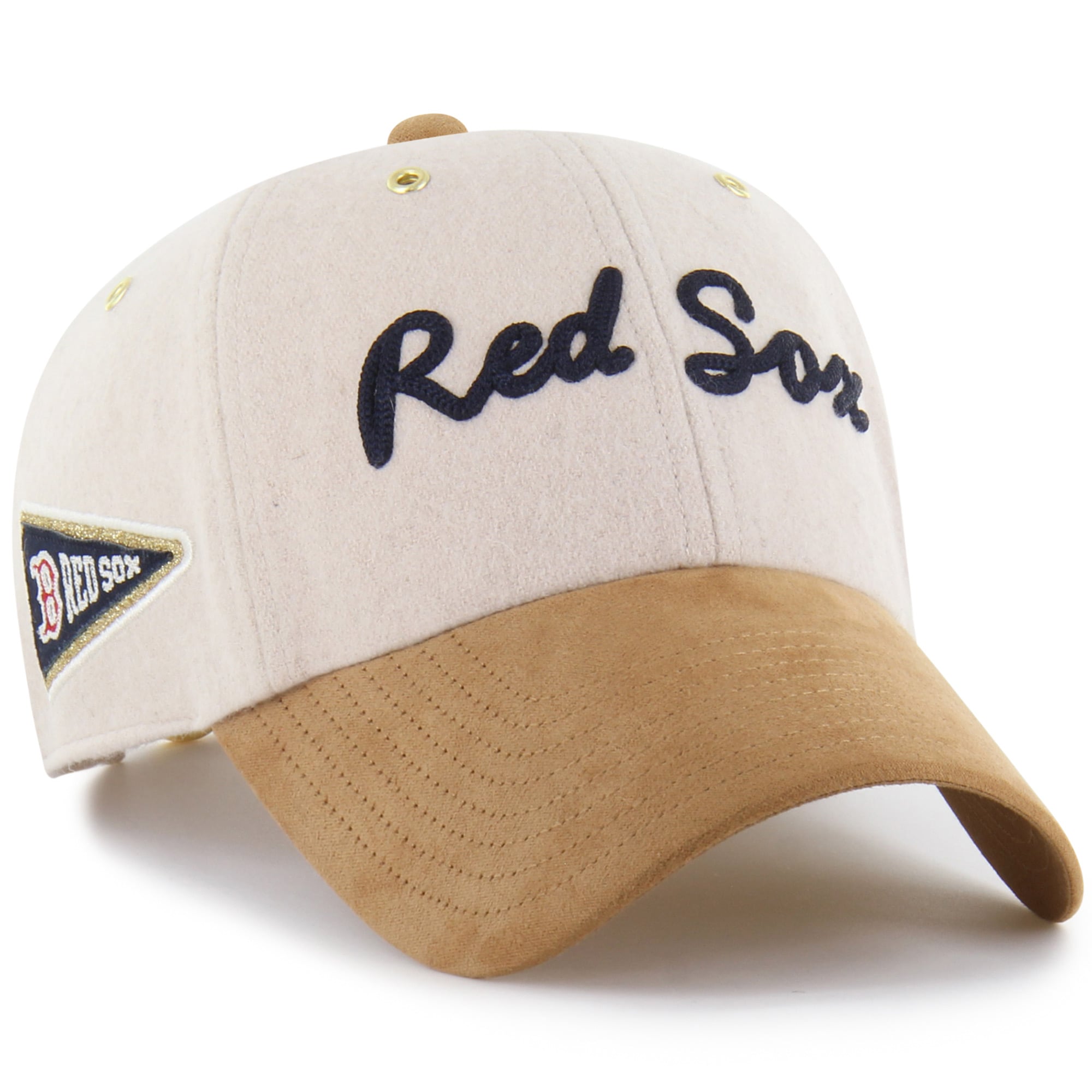 Women's Stoney Clover Lane x '47 Natural Boston Red Sox Script Charm Clean Up Adjustable Hat