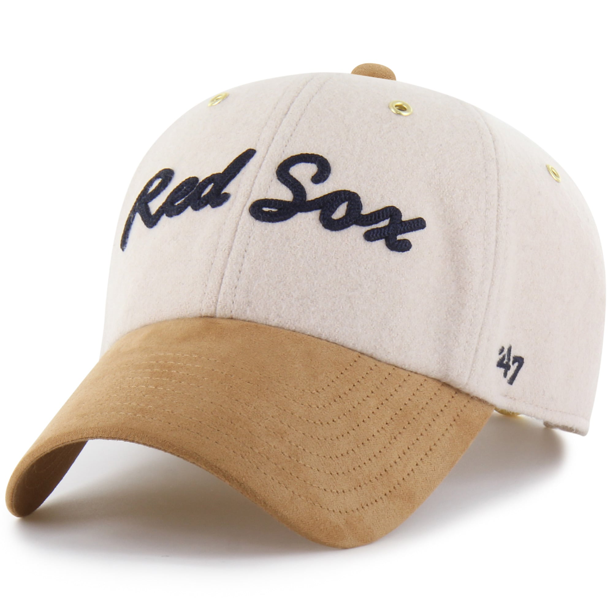 Women's Stoney Clover Lane x '47 Natural Boston Red Sox Script Charm Clean Up Adjustable Hat