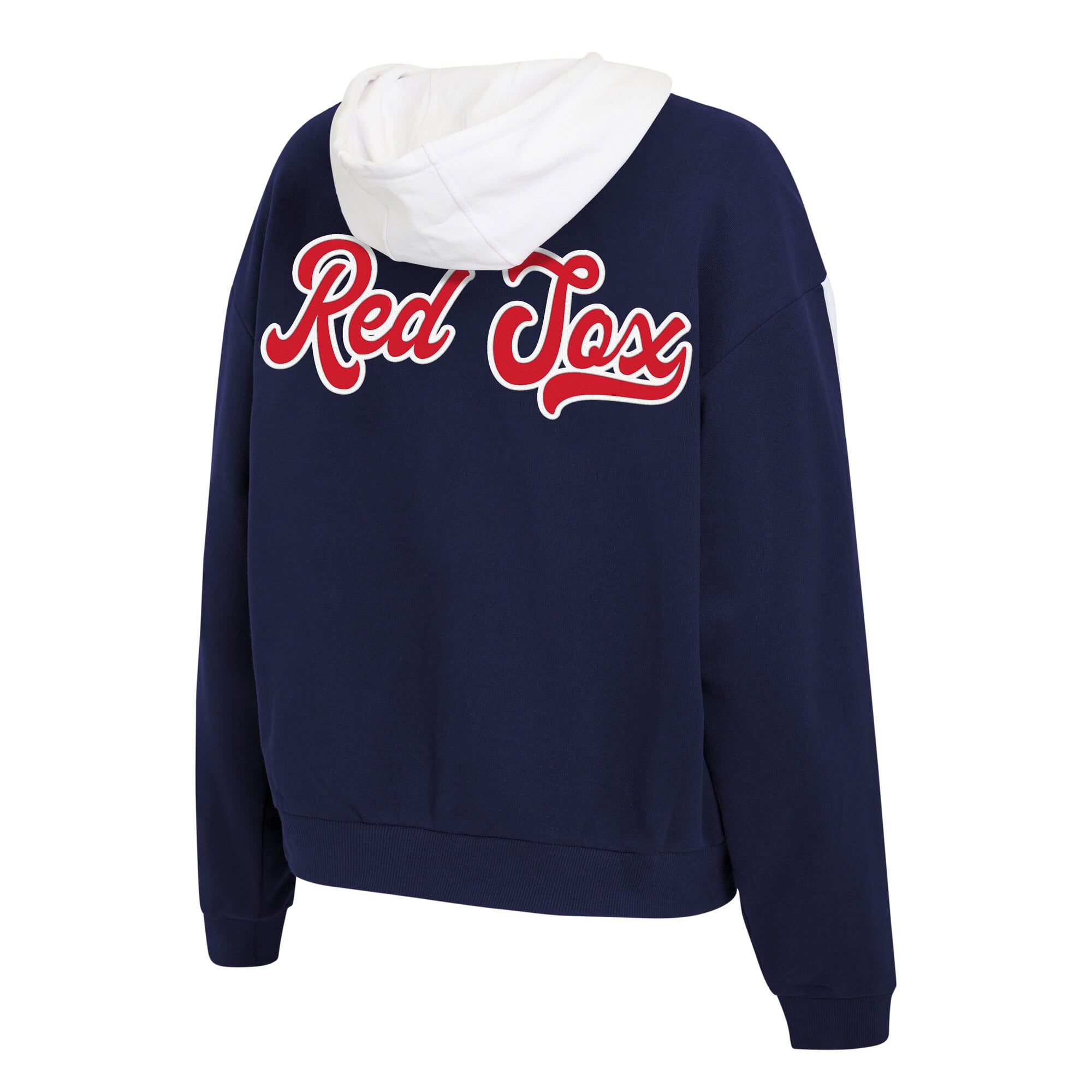 Sweat à capuche zippé WEAR by Erin Andrews pour femme, bleu marine et blanc