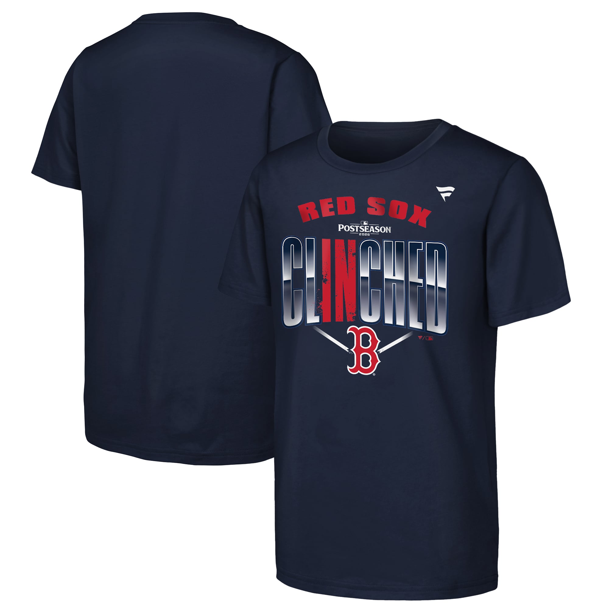 T-shirt Fanatics bleu marine pour jeunes, Boston Red Sox, séries éliminatoires de la MLB 2026