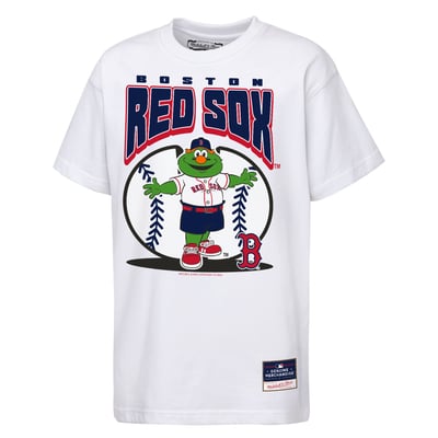  Boston Red Sox Mitchell & Ness Youth Mascot Mania T-Shirt - White