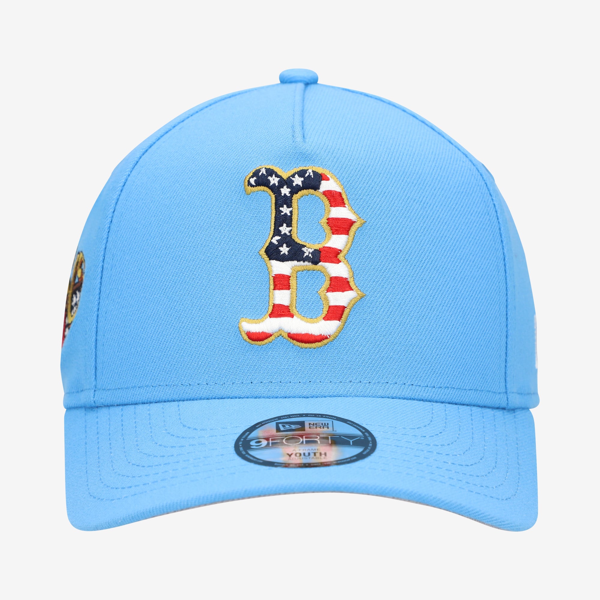 Youth New Era Light Blue Boston Red Sox Celebrate America's 250th 9FORTY A-Frame Adjustable Hat
