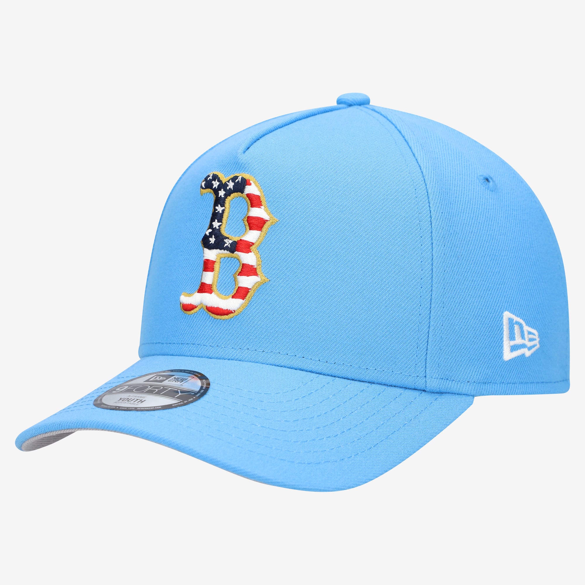 Youth New Era Light Blue Boston Red Sox Celebrate America's 250th 9FORTY A-Frame Adjustable Hat
