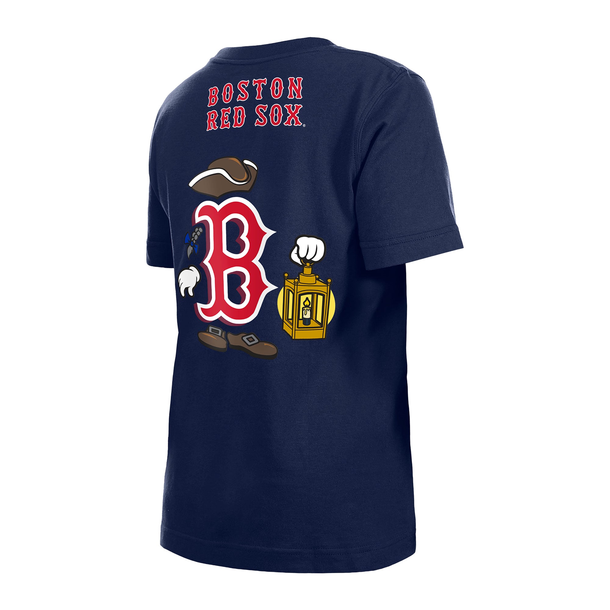 Youth New Era Navy Boston Red Sox Cartoon Logo T-Shirt