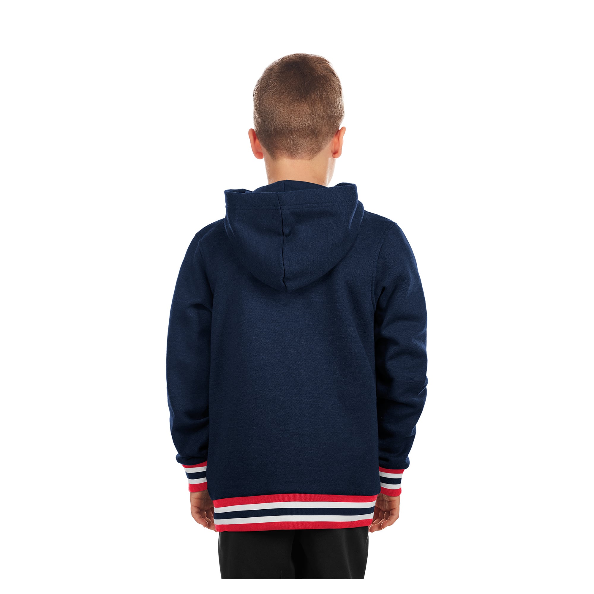 Youth New Era Navy Boston Red Sox Knit Trim Pullover Hoodie