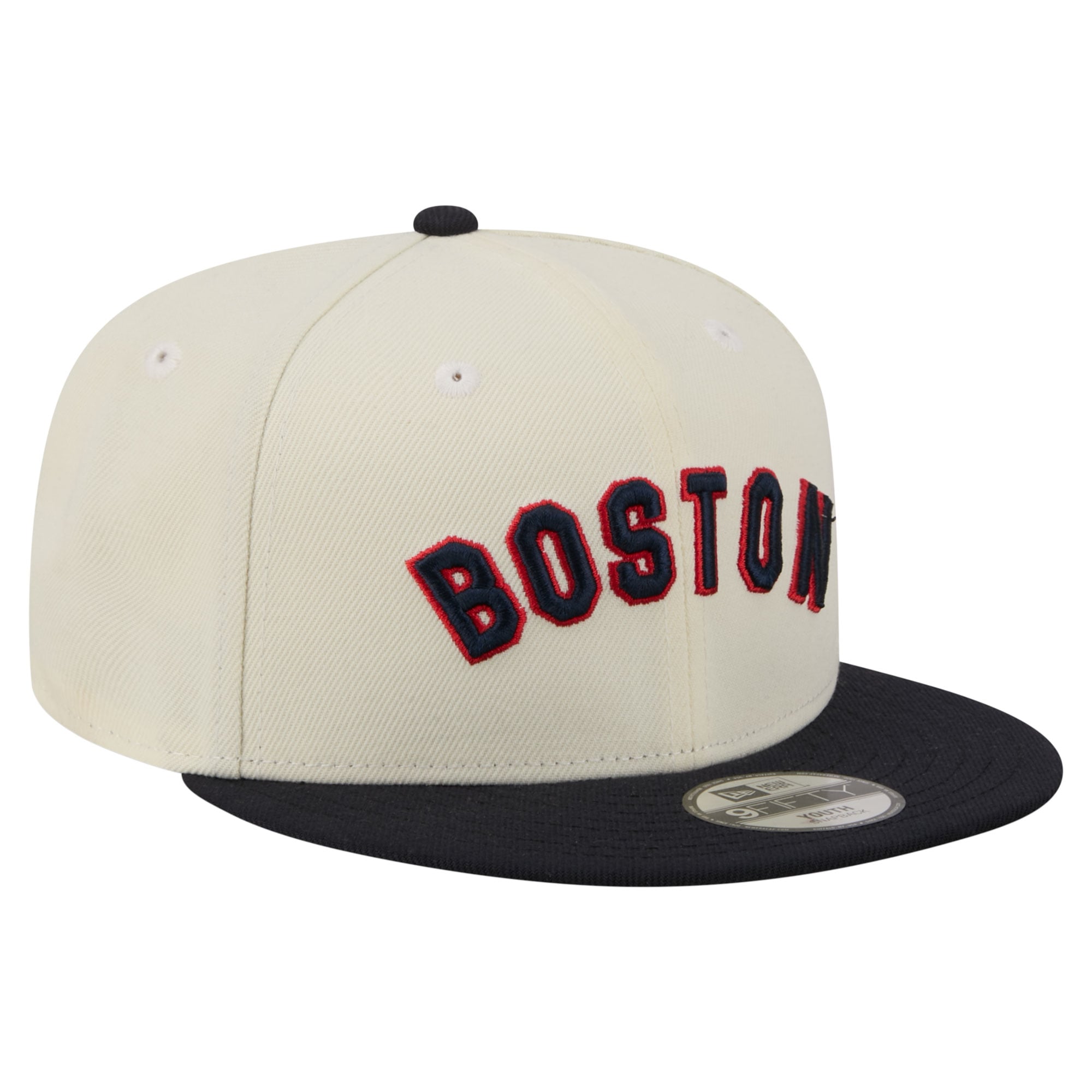 Casquette snapback New Era blanche Boston Red Sox bicolore pour jeunes 9FIFTY