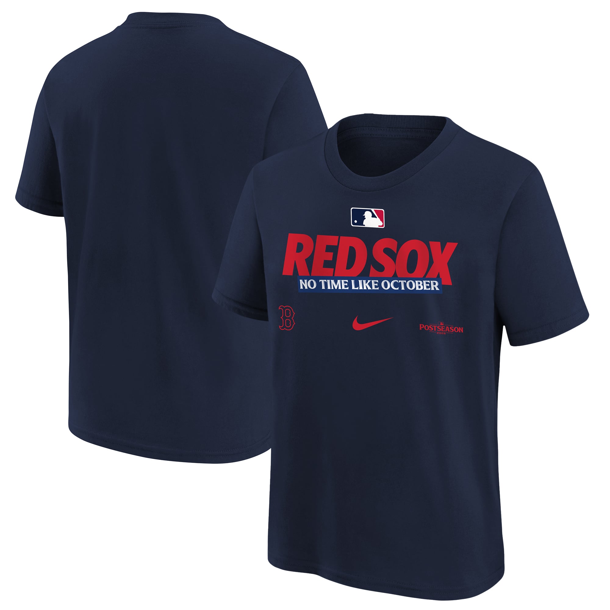 T-shirt Nike bleu marine Boston Red Sox Collection Authentique 2026 MLB Postseason pour jeunes