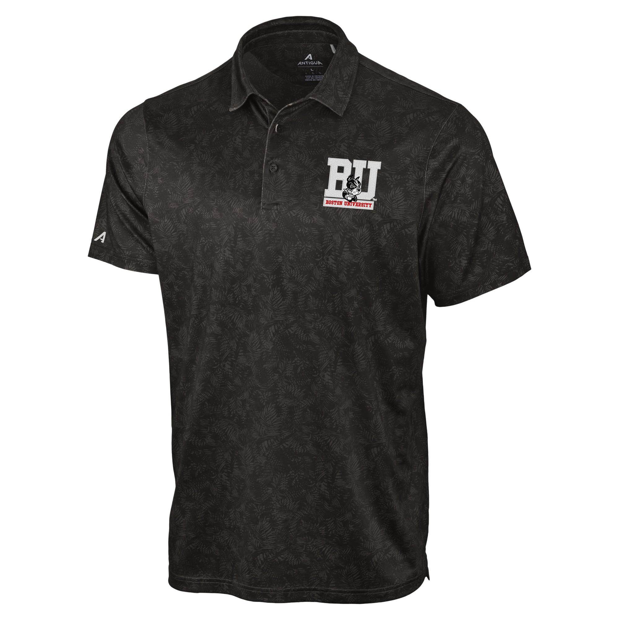 Polo Lush noir Antigua pour homme, Université de Boston