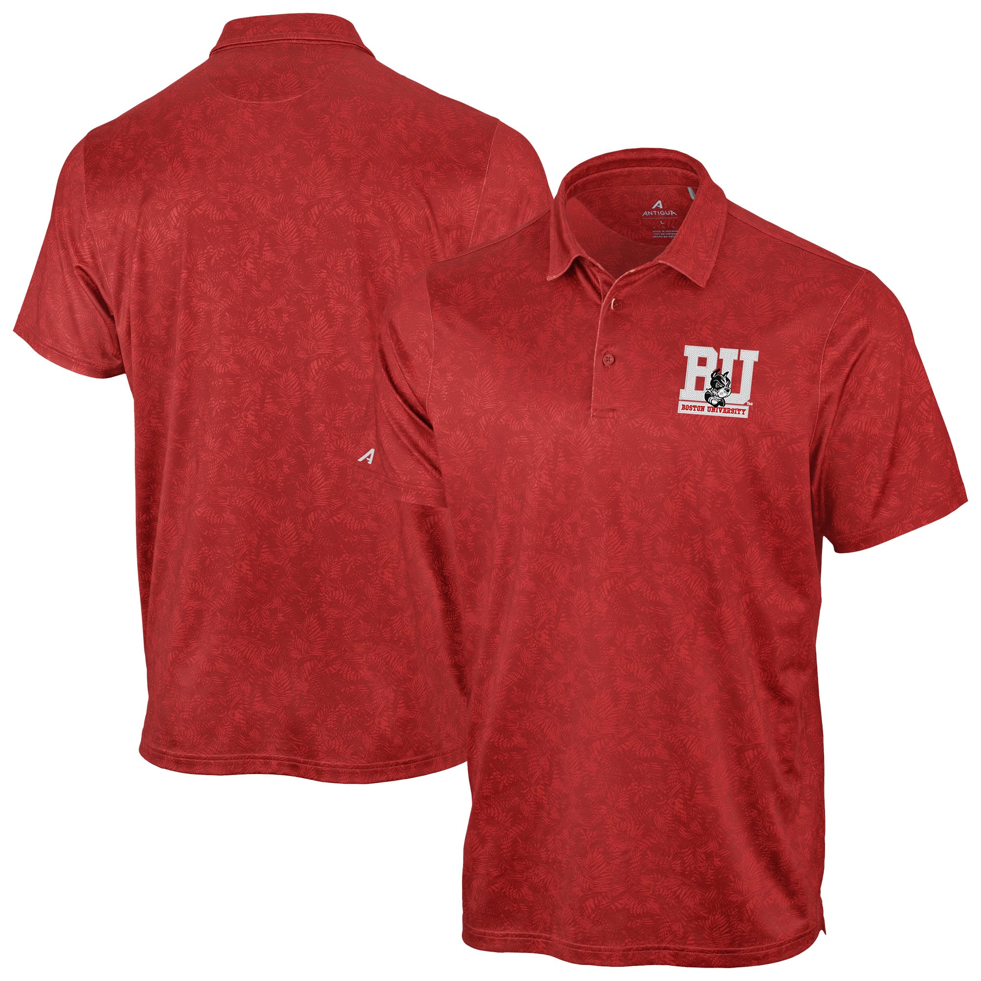 Polo Lush Antigua Scarlet pour homme de l'Université Boston