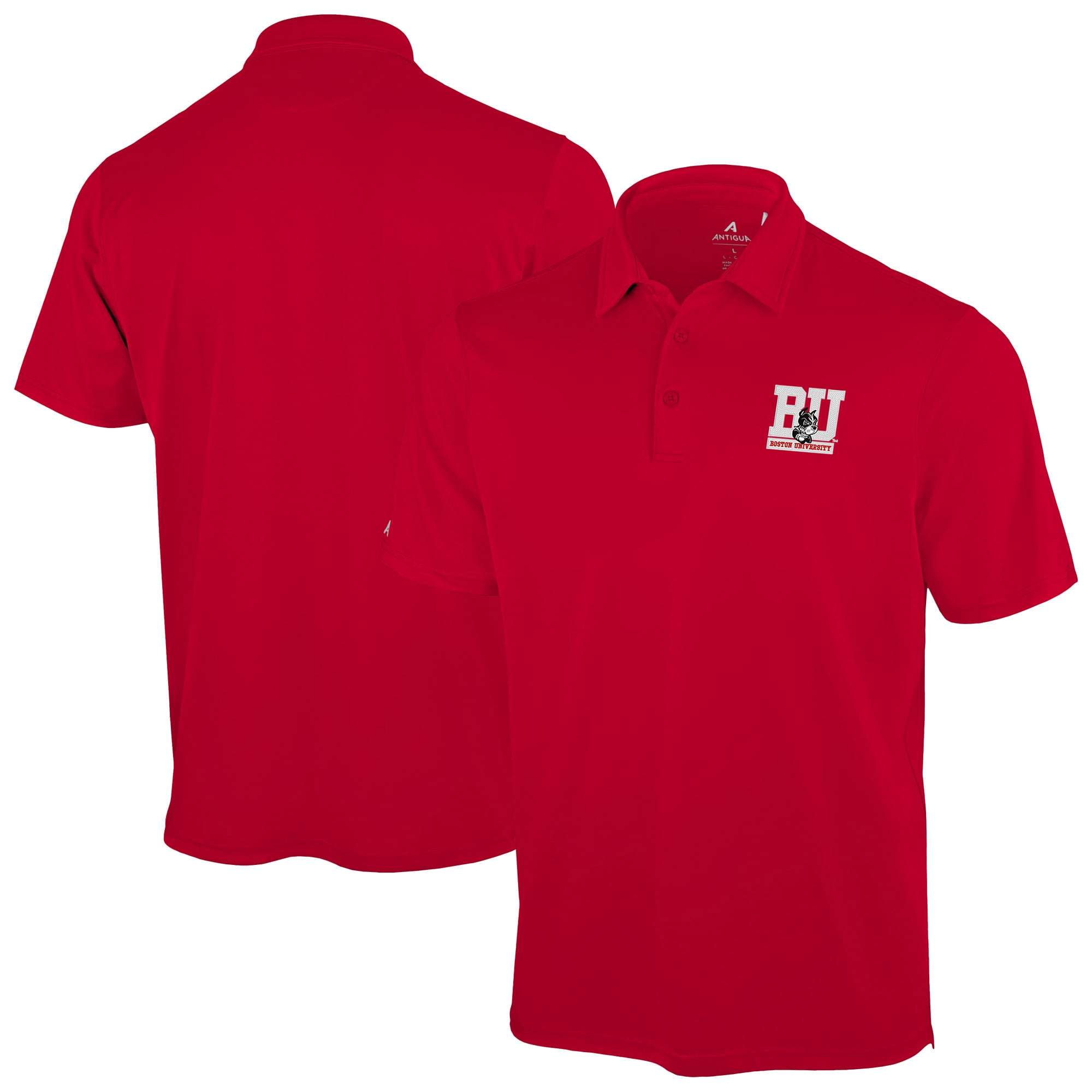 Polo Antigua Scarlet Boston University Unshakable Solid pour homme