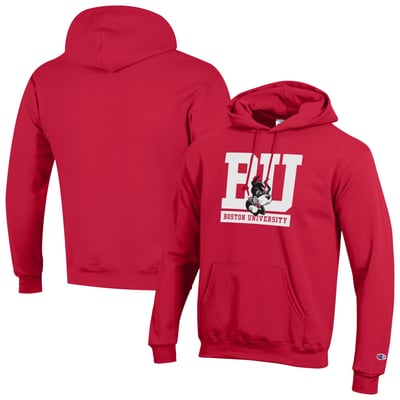 Boston University Champion  Eco Powerblend Hoodie - Scarlet