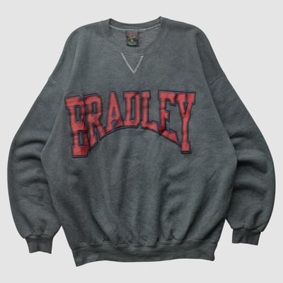Bradley Braves Soffe 90s Pullover Sweatshirt - Dark Heather Gray - M by Fanatics Real Vintage