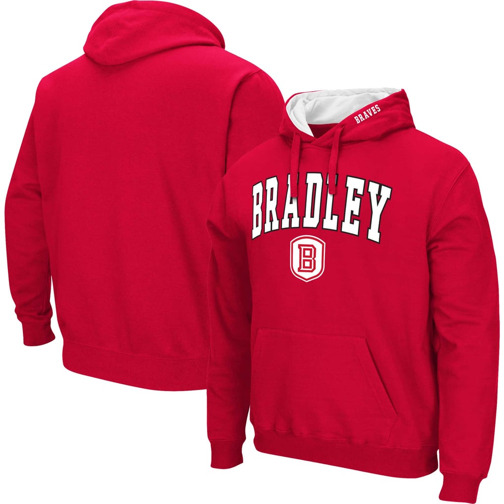  Bradley Braves Colosseum Arch & Logo Hoodie - Red