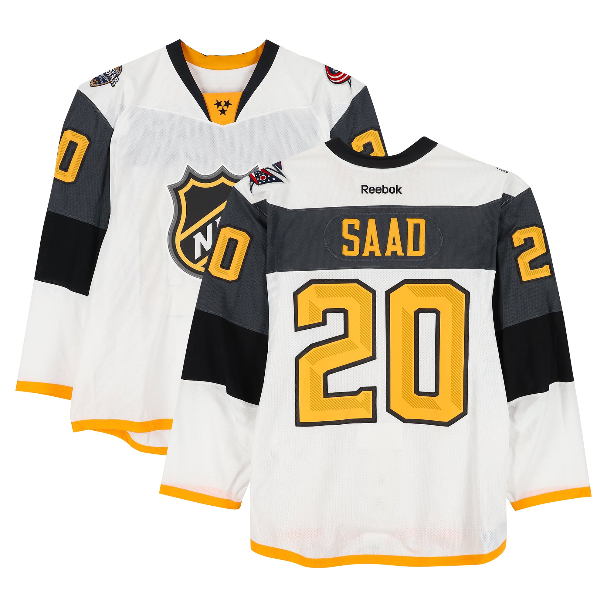 Brandon Saad Metropolitan Division Game-Used #20 White Reebok Jersey from the 2016 NHL All-Star Game