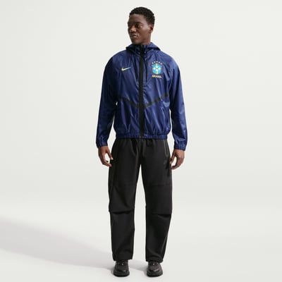 Brazil National Team Nike 2026 Anthem Dri-FIT Full-Zip Hooded Jacket - Blue