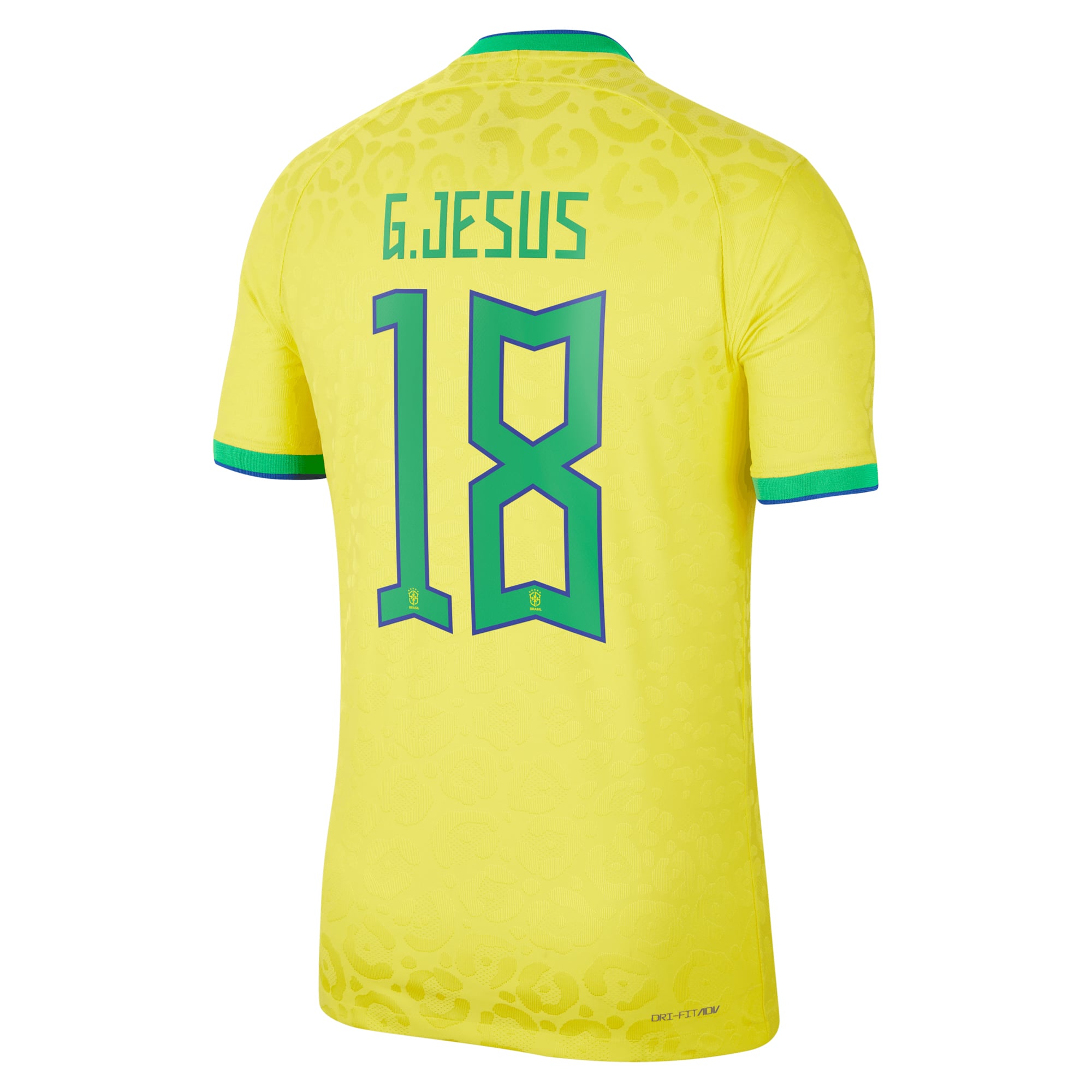 Gabriel Jesus Brazil National Team Nike 2022/23 Authentic Home