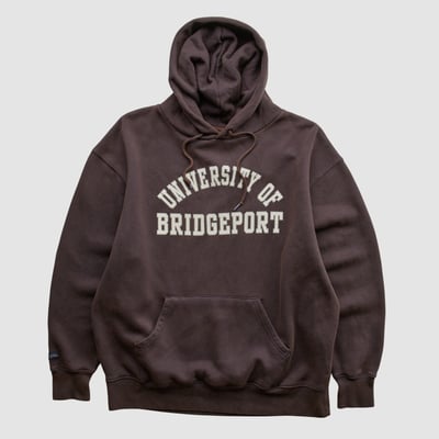Bridgeport Purple Knights Jansport 2000s Hooded Pullover Sweatshirt - Brown - L by Fanatics Real Vintage
