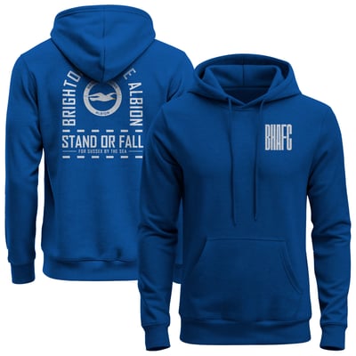 Brighton and Hove Albion 1863FC True Glory Fleece Hoodie - Blue