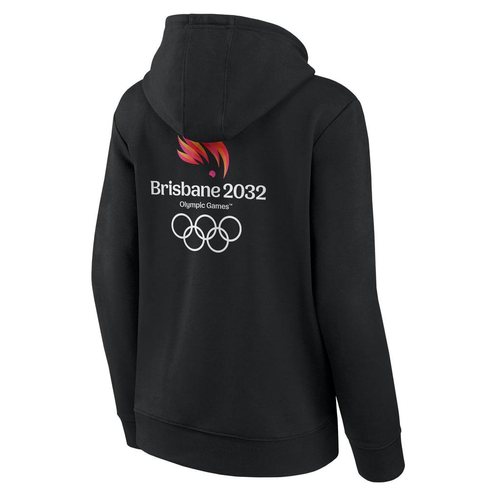 Brisbane 2032 Logo Hoodie - Black - Womens