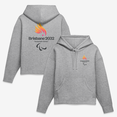 Brisbane 2032 Summer Paralympics Women's Primary Logo Hoodie - Gray