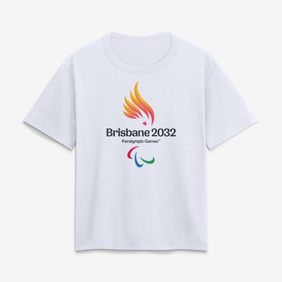 Brisbane 2032 Summer Paralympics Women's Primary Logo T-Shirt - White
