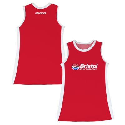 Bristol Motor Speedway Vive La Fete Girls Infant Logo A-Line Cheerleader Dress - Red
