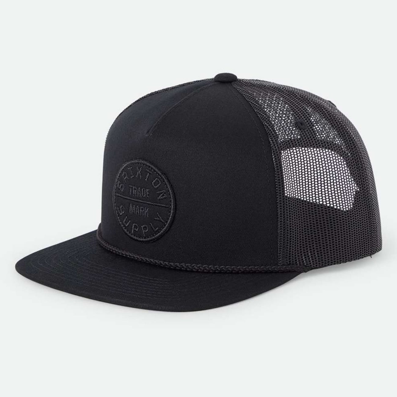Unisex Brixton White/Black Oath MP Adjustable Trucker Hat