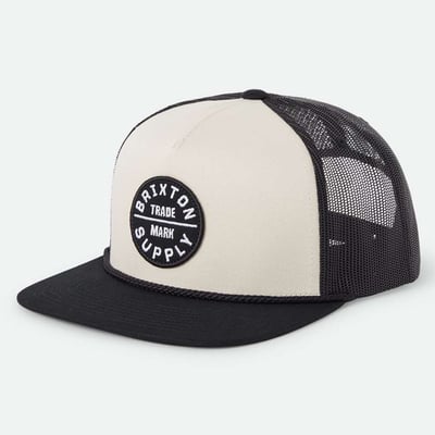 Brixton Brixton Unisex Oath MP Adjustable Trucker Hat - White/Black