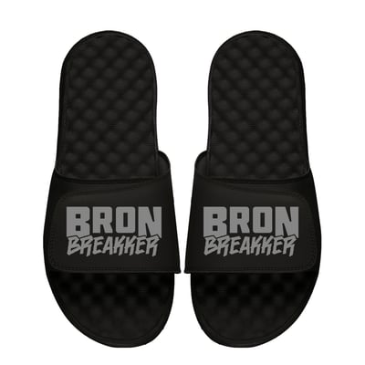 Bron Breakker WWE ISlide Unisex Wordmark Slide Sandals - Black