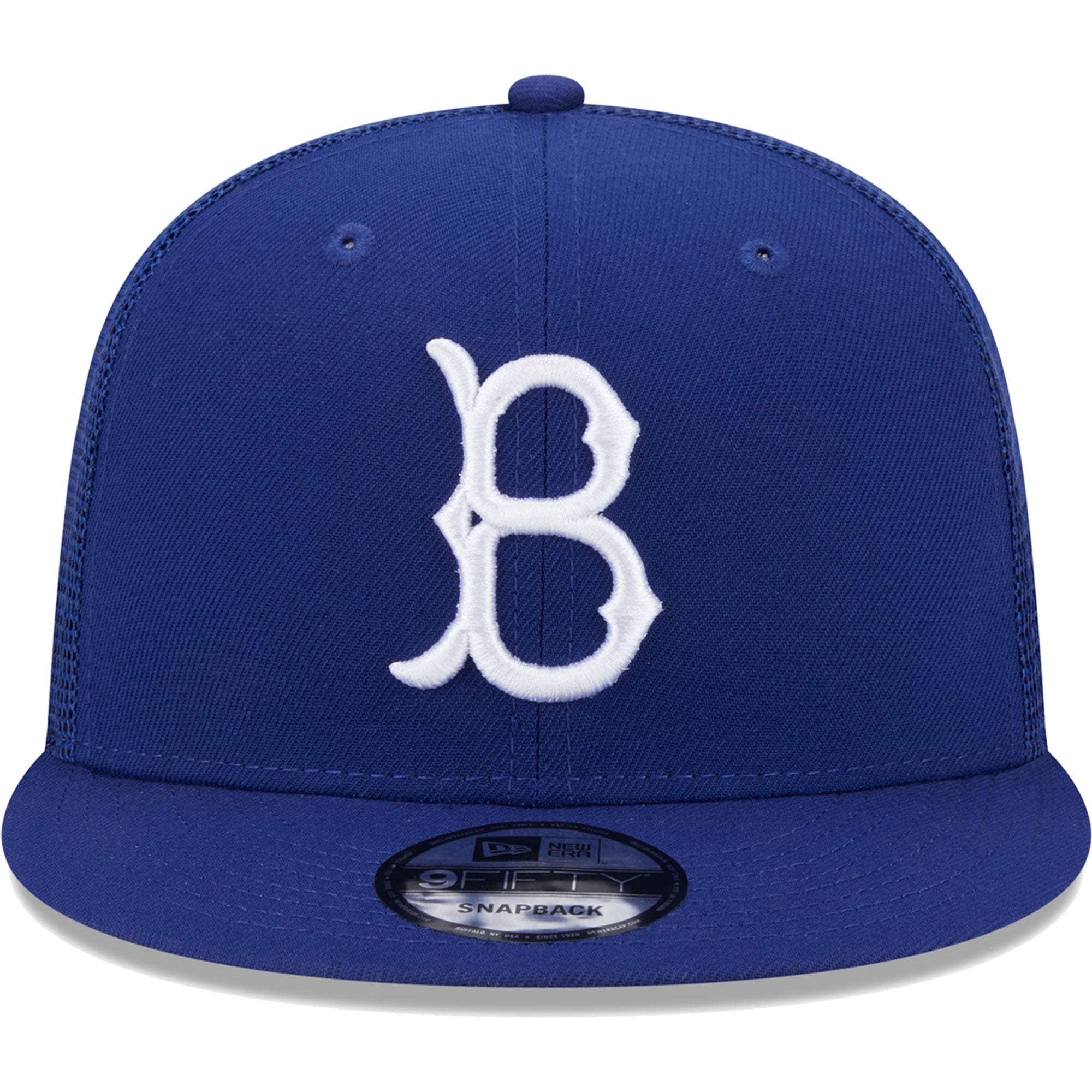 Casquette New Era Royal Brooklyn Dodgers Cooperstown Collection Team Color Trucker 9FIFTY Snapback pour homme