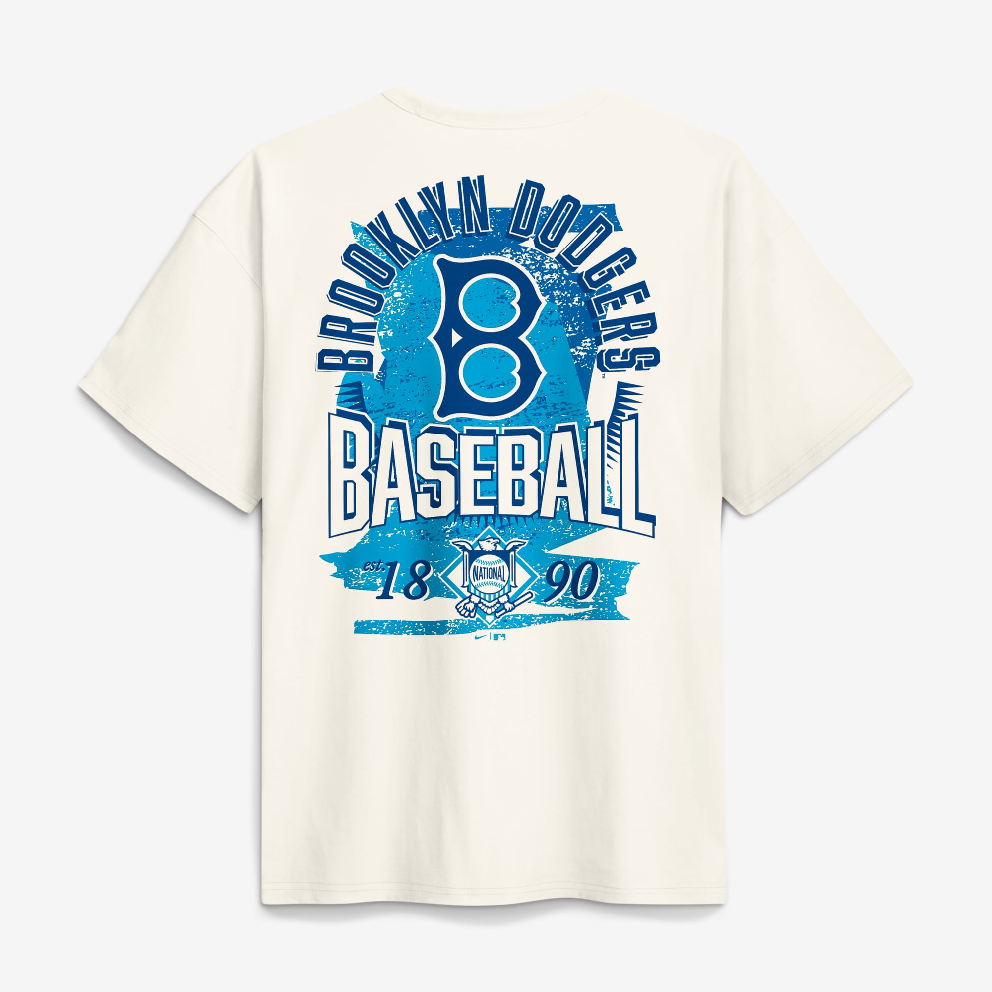 Men's Nike Cream Brooklyn Dodgers Max90 Arch Heavyweight T-Shirt