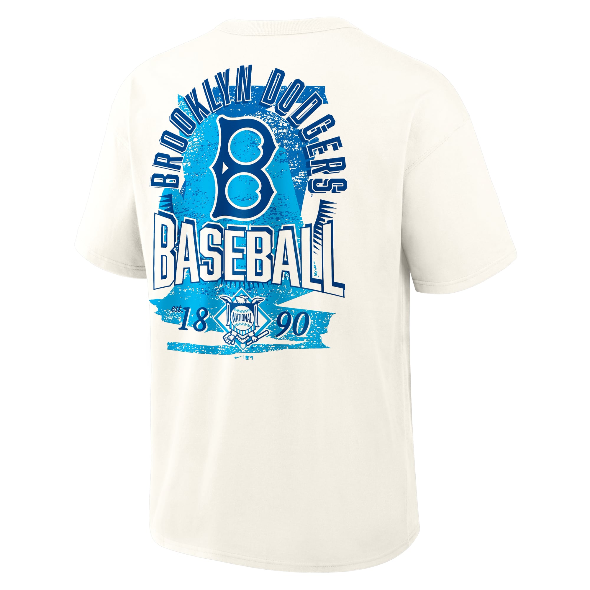 Men's Nike Cream Brooklyn Dodgers Max90 Arch Heavyweight T-Shirt