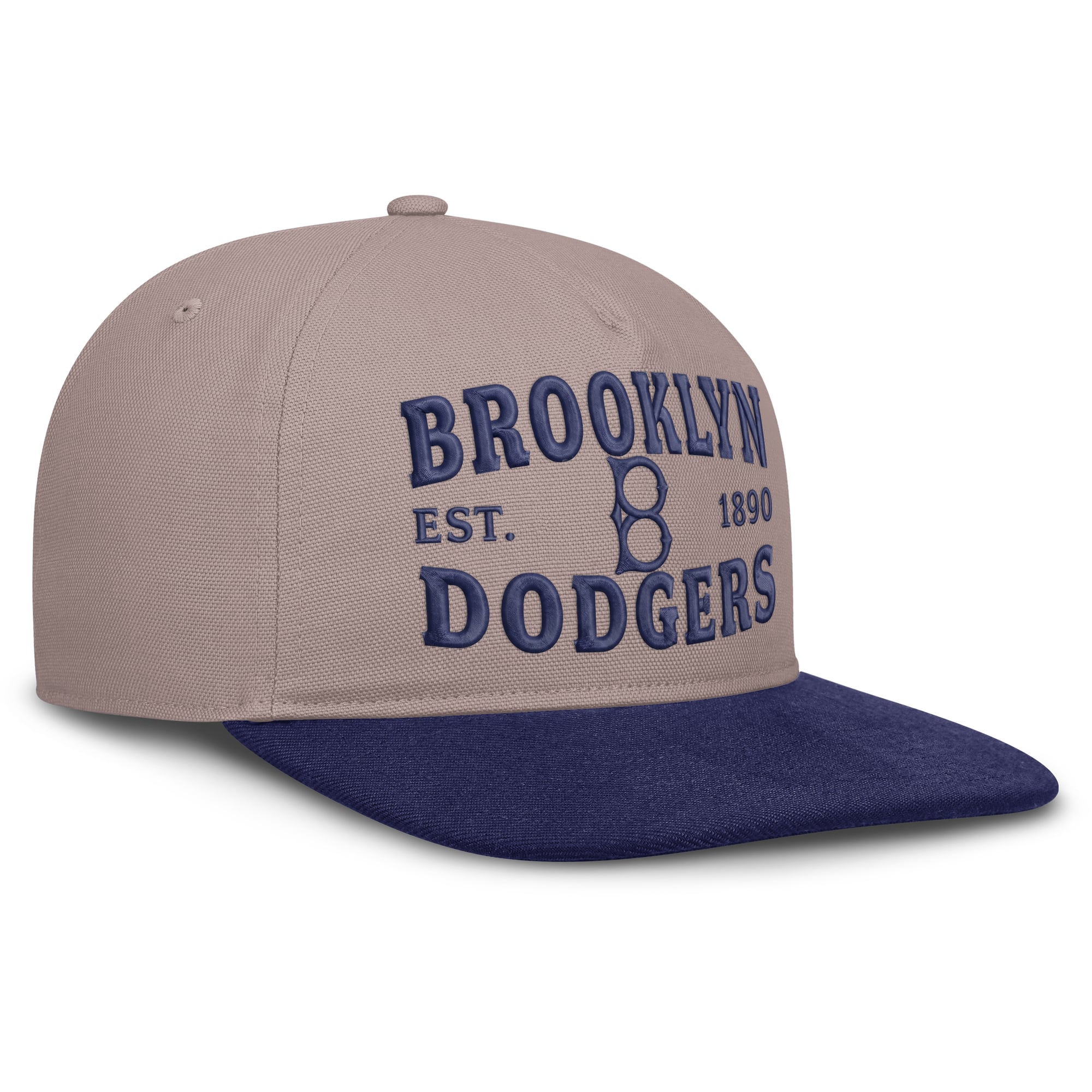 Casquette ajustable Nike pour homme, marron clair/bleu roi, Brooklyn Dodgers Cooperstown Pro, 5 panneaux