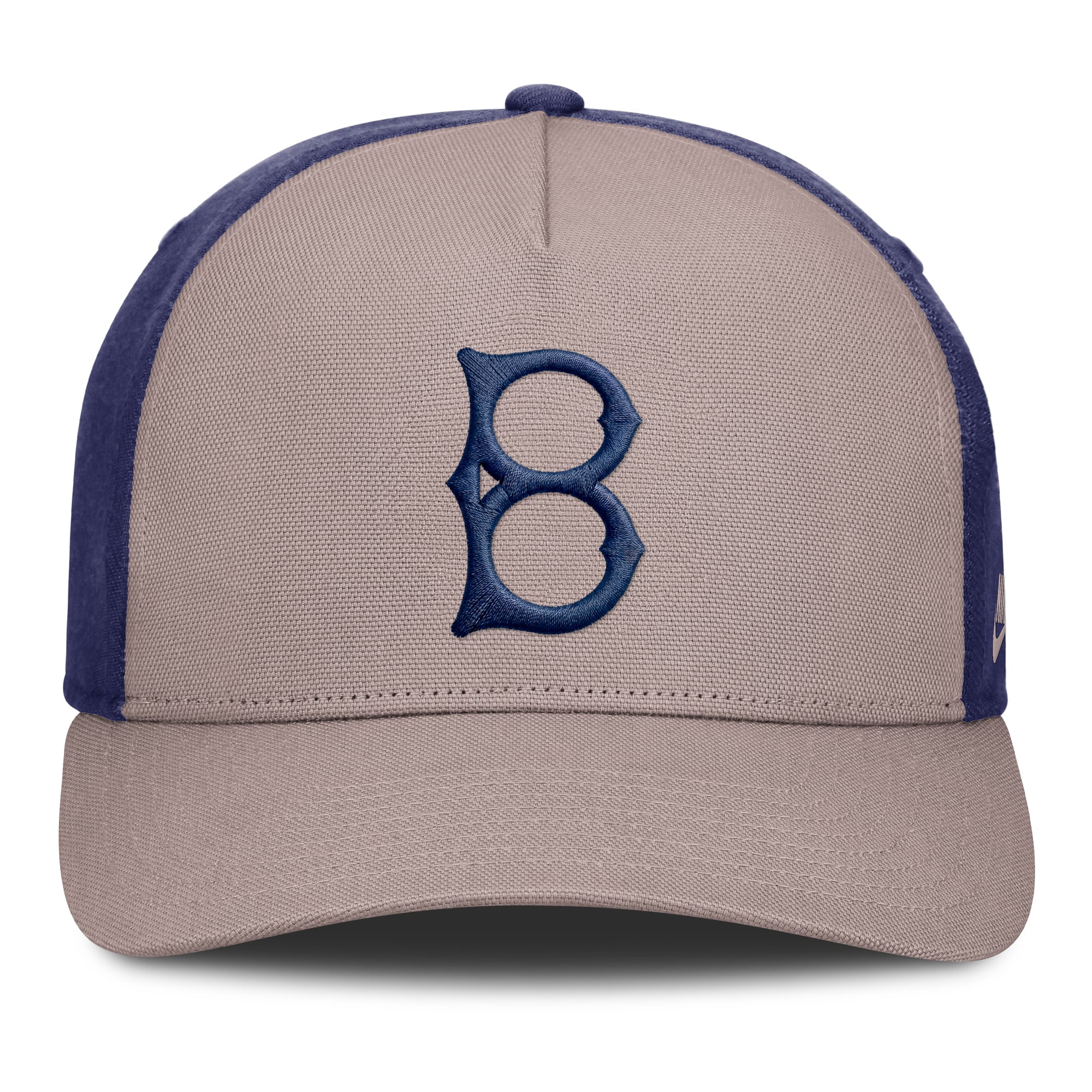 Casquette ajustable Nike pour homme, marron clair/bleu roi, Brooklyn Dodgers Cooperstown Rise A-Frame