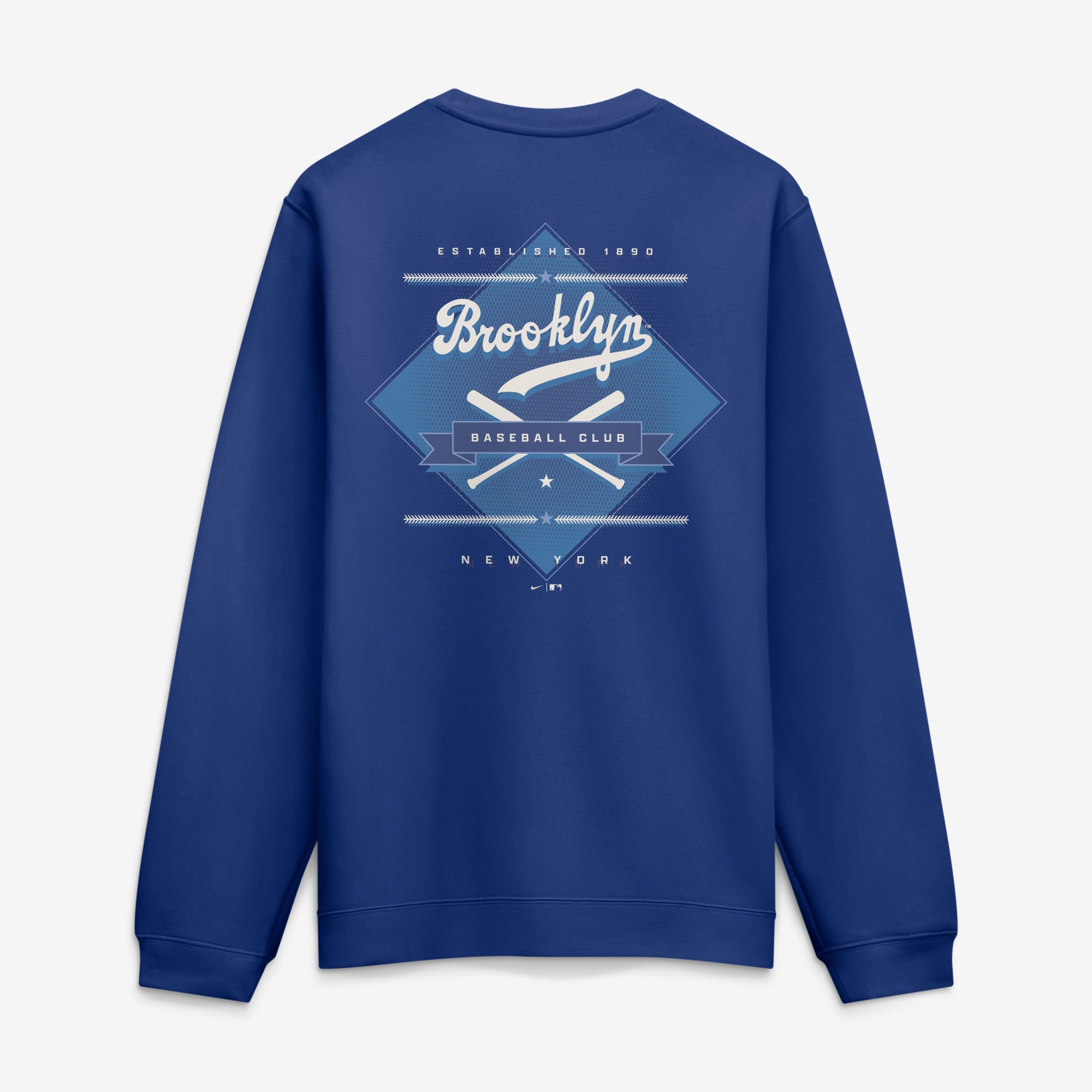 Men's Nike Royal Brooklyn Dodgers Cooperstown Diamond Sweatshirt