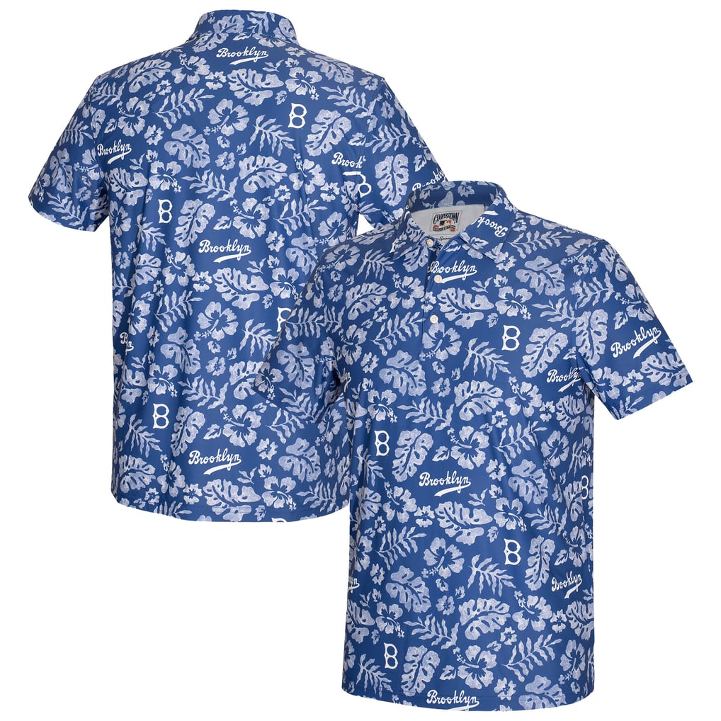 Polo de performance Brooklyn Dodgers Reyn Spooner Cooperstown Pua - Bleu