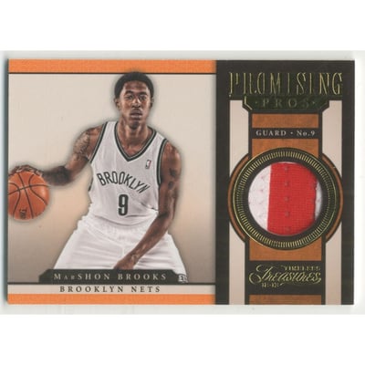 2012-13 Timeless Treasures Promising Pros Materials Prime #13 MarShon Brooks/10