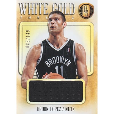 2013-14 Panini Gold Standard White Gold Threads #41 Brook Lopez/149
