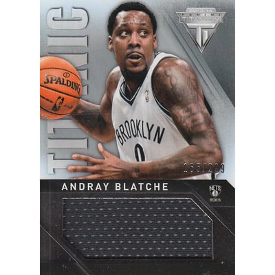 2013-14 Panini Titanium Titanic Threads Jumbo #41 Andray Blatche/299