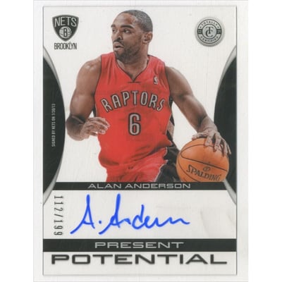 2013-14 Totally Certified Present Potential Autographs #PPAA Alan Anderson/199