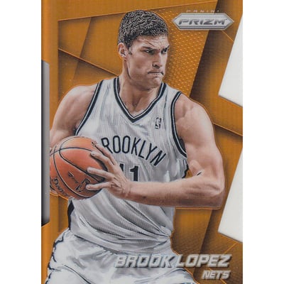2014-15 Panini Prizm Prizms Orange Die Cut #58 Brook Lopez