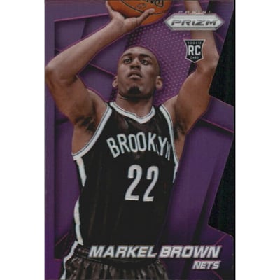 2014-15 Panini Prizm Prizms Purple Die Cut #285 Markel Brown