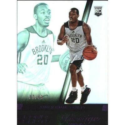 2014-15 Prestige Premium Bonus Shots Purple #199 Xavier Thames
