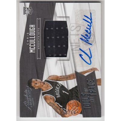 2015-16 Absolute Memorabilia Tools of the Trade Jumbo Rookie Material Signatures #TTJCM Chris McCullough