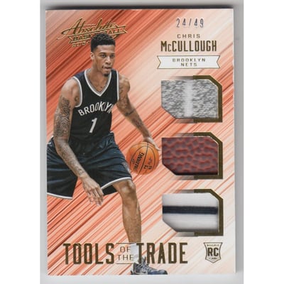2015-16 Absolute Memorabilia Tools of the Trade Rookie Materials Trio Prime #28 Chris McCullough
