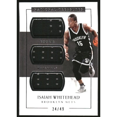 2016-17 Panini National Treasures Rookie Triple Materials #7 Isaiah Whitehead