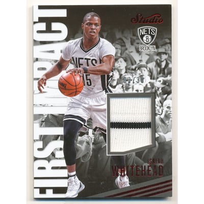 2016-17 Studio First Impact Memorabilia Magenta #25 Isaiah Whitehead/30
