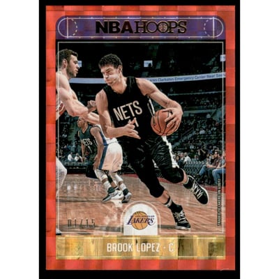 2017-18 Hoops Red Checkerboard #133 Brook Lopez