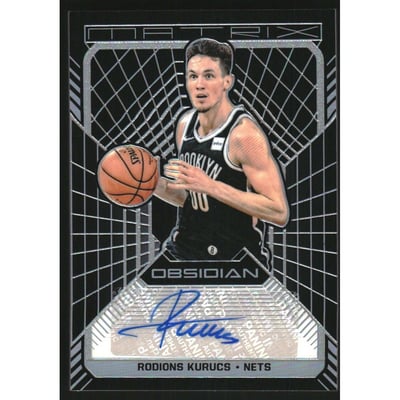 2018-19 Panini Obsidian Matrix Autographs #6 Rodions Kurucs/75
