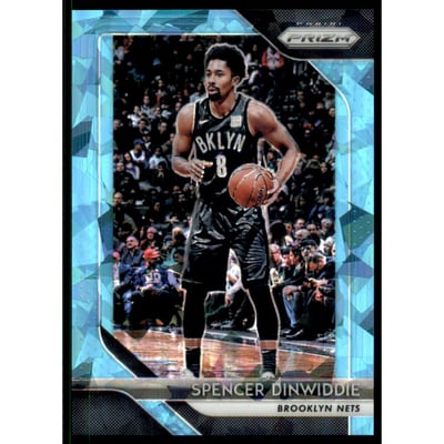 2018-19 Panini Prizm Prizms Blue Ice #208 Spencer Dinwiddie